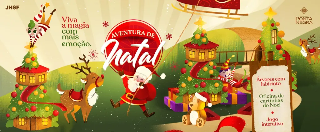 Shopping Ponta Negra inaugura decoração “Aventuras de Natal” e prepara chegada do Papai Noel